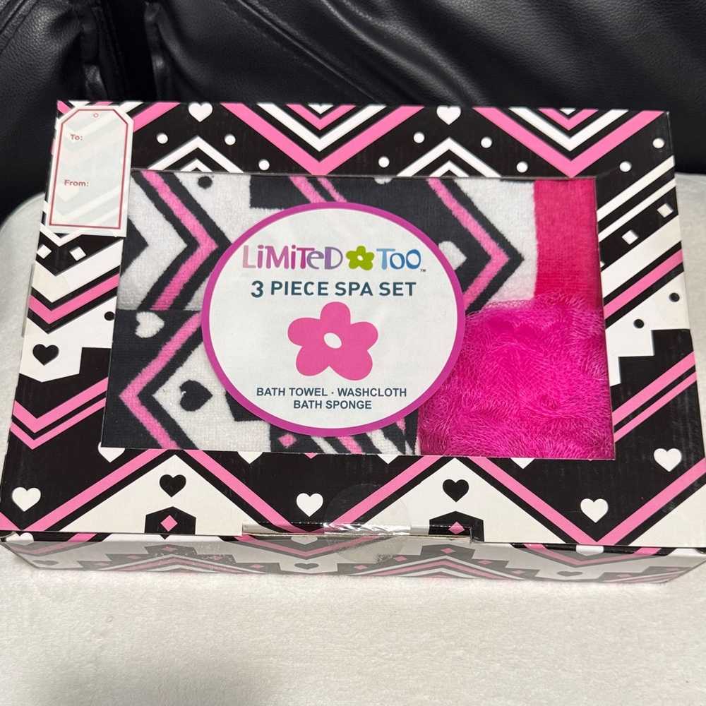 Limited Too Pink and Black Spa Set